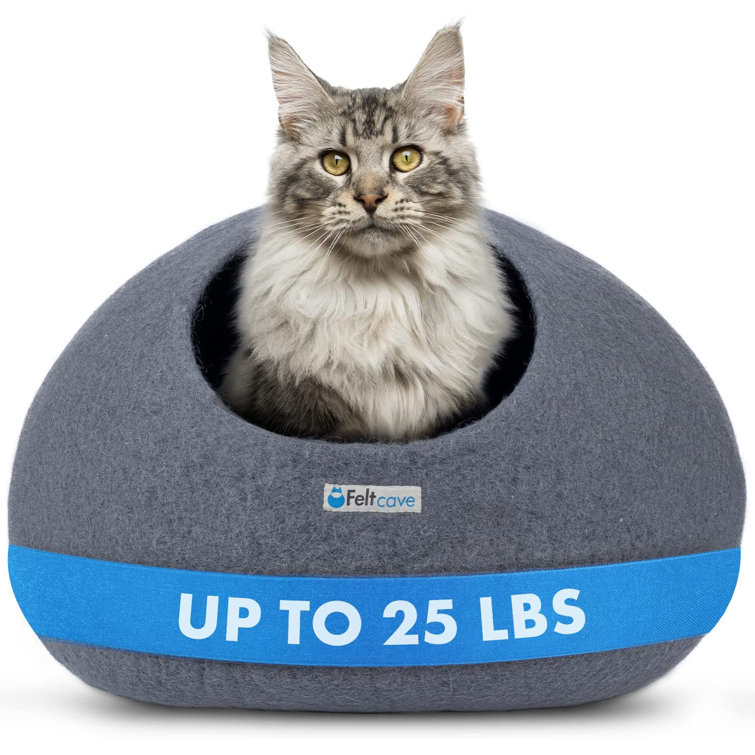 Feltcave Medium Cat Cave Bed - Cute Cat Bed Cave Handcrafted From